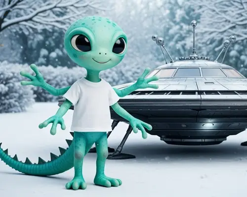 Max und der kleine Alien_Alien im Garten